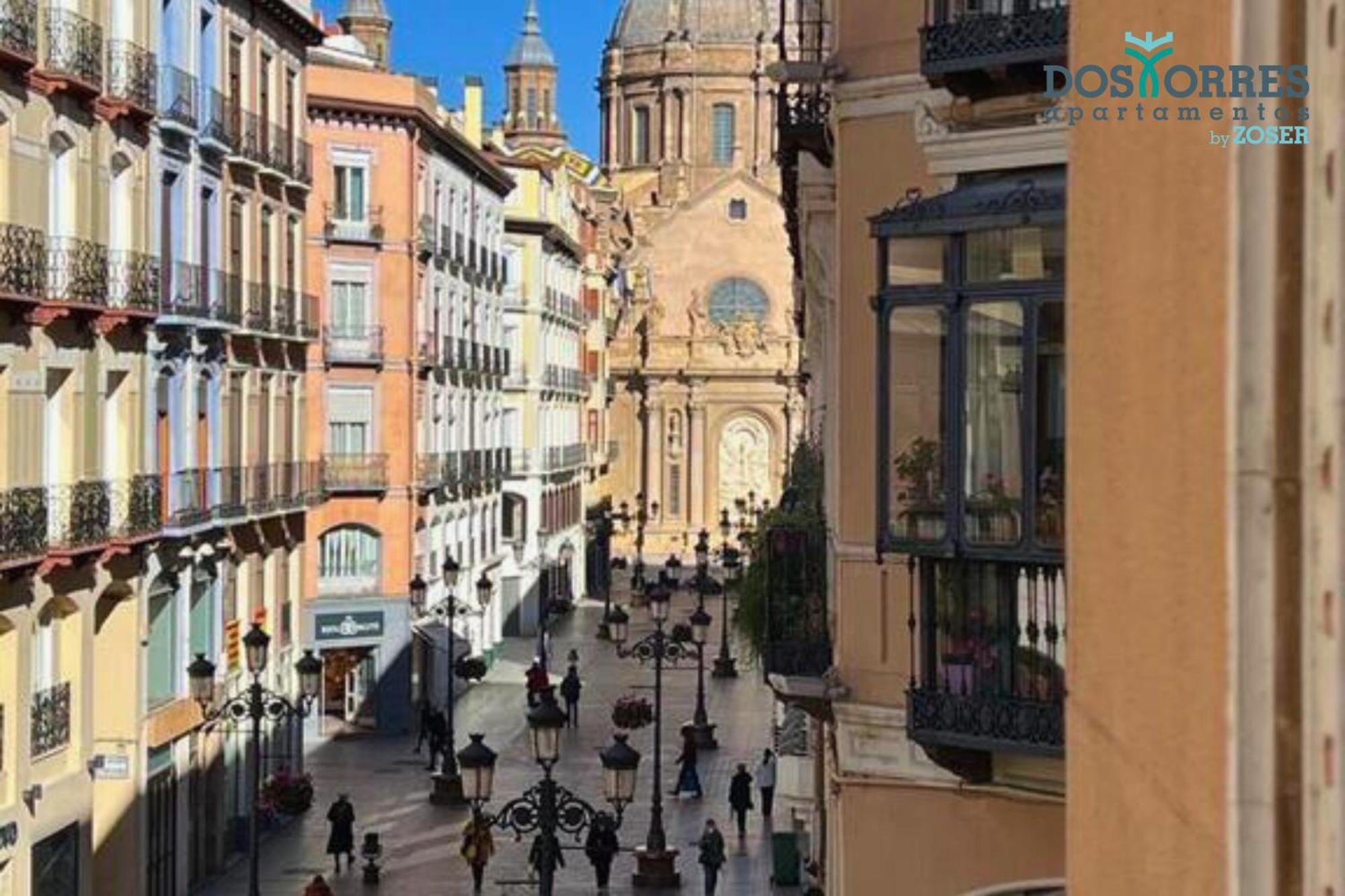 Dos Torres Pilar Suites- Balcones Con Vistas A La Ciudad Saragoça Exterior foto
